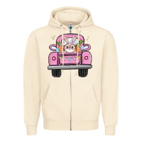 Sandshell easter bunny and truck Zipper Hoodie - MaliasSmallBusiness