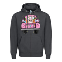 Smoke easter bunny and truck Zipper Hoodie - MaliasSmallBusiness
