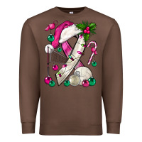 Pink Christmas Breast Cancer Ribbon Volleyball Premium Sweatshirt | Teevron