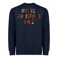 Navy merry christmas y all Heavyweight Sweatshirt - JahusDesignShop
