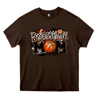 Chocolate Brown basketball mom Heavy Core Tee - MaliasSmallBusiness