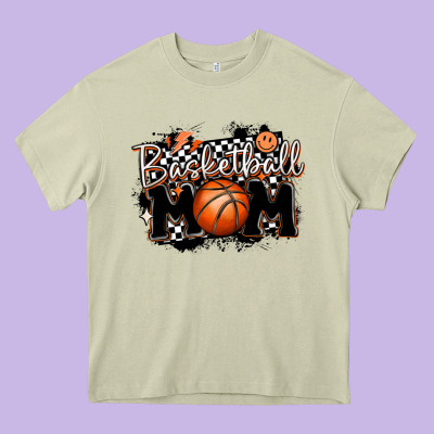 Basketball Mom Heavy Core Tee Designed By Maliassmallbusiness