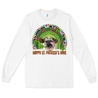 Western Happy St. Patrick's Day Cow Rainbow Long Sleeve Tee | Teevron