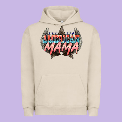 American Mama 4th Of July Urban Hoodie Designed By Howdyjamesfarm