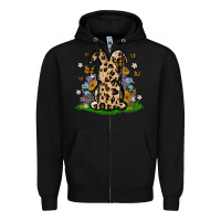 Black western floral bunny Zipper Hoodie - MaliasSmallBusiness