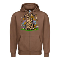 Chestnut western floral bunny Zipper Hoodie - MaliasSmallBusiness
