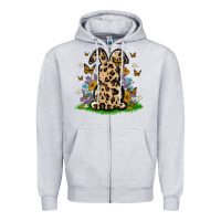 Heather Grey western floral bunny Zipper Hoodie - MaliasSmallBusiness