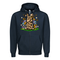 Navy western floral bunny Zipper Hoodie - MaliasSmallBusiness