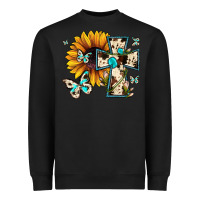 Black cross with sunflower Heavyweight Sweatshirt - JahusDesignShop