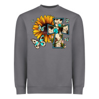 Storm cross with sunflower Heavyweight Sweatshirt - JahusDesignShop