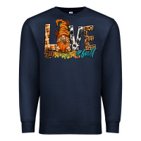 Navy Love Fall Gnome Premium Sweatshirt - BundleAndBundleShop