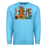 Ocean Blue Love Fall Gnome Premium Sweatshirt - BundleAndBundleShop