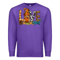 Purple Love Fall Gnome Premium Sweatshirt - BundleAndBundleShop