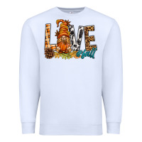 White Love Fall Gnome Premium Sweatshirt - BundleAndBundleShop