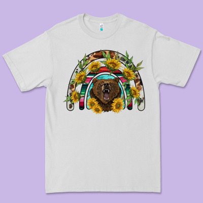 Bear Rainbow Premium Tee Designed By Barkaloodesign