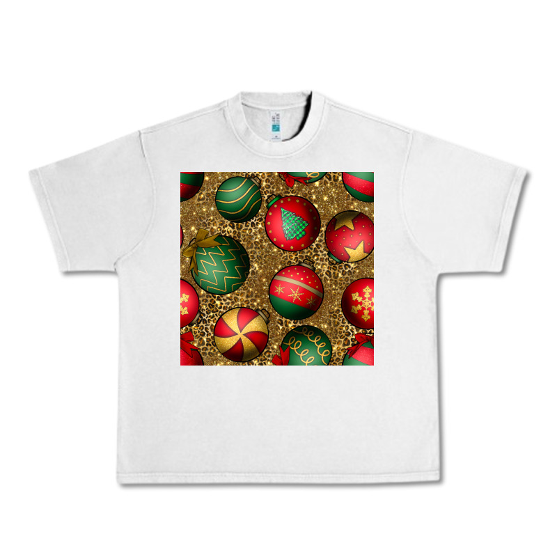Christmas Ornaments And Leopard Seamless Pattern Urban Heavy Tee by BundleAndBundleShop | Teevron