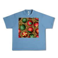 Pebble Blue christmas ornaments and leopard seamless pattern Urban Heavy Tee - BundleAndBundleShop