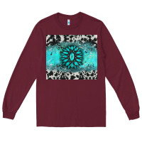 Burgundy gemstone cowhide Long Sleeve Tee - AdoDesignShop