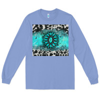 Colony Blue gemstone cowhide Long Sleeve Tee - AdoDesignShop
