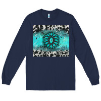 Navy gemstone cowhide Long Sleeve Tee - AdoDesignShop