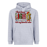 Heather Grey christmas lights are my favorite color Heavyweight Hoodie - MaliasSmallBusiness