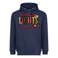 Navy christmas lights are my favorite color Heavyweight Hoodie - MaliasSmallBusiness