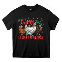 Black what a damn cluckin' fluster fluck chickens christ Heavy Core Tee - MaliasSmallBusiness