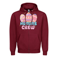 Burgundy hunting crew Zipper Hoodie - MaliasSmallBusiness