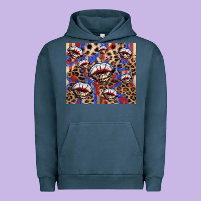 American Flag Lips Leopard  Tumbler Urban Hoodie Designed By Howdyjamesfarm