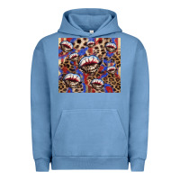 Pigment Pebble Blue American flag lips leopard  tumbler Urban Hoodie - HowdyJamesFarm