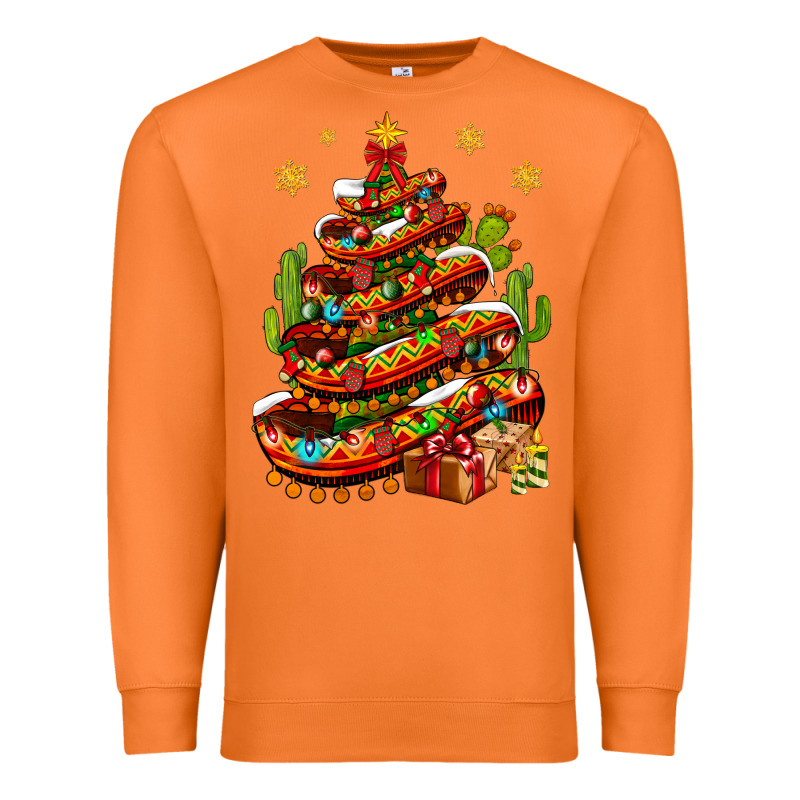 Christmas Feliz Navidad Sombrero Tree Premium Sweatshirt by BundleAndBundleShop | Teevron
