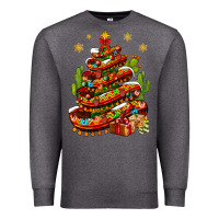 Charcoal Heather Christmas Feliz Navidad Sombrero Tree Premium Sweatshirt - BundleAndBundleShop
