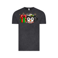 Vintage Black Christmas penguin coffee Vintage Tee - JahusDesignShop