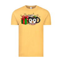 Vintage Mustard Christmas penguin coffee Vintage Tee - JahusDesignShop