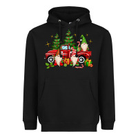 Black christmas gnomes truck Heavyweight Hoodie - MaliasSmallBusiness