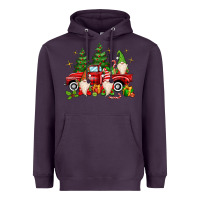 Plum christmas gnomes truck Heavyweight Hoodie - MaliasSmallBusiness