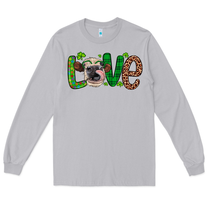 Western St. Patrick's Day Love Cow Long Sleeve Tee by Artiststas | Teevron
