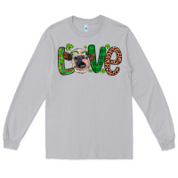 Moon Dust Western St. Patrick's Day Love Cow Long Sleeve Tee - Artiststas
