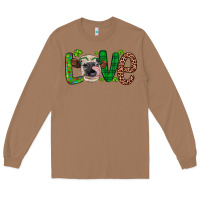 Toasted Coconut Western St. Patrick's Day Love Cow Long Sleeve Tee - Artiststas