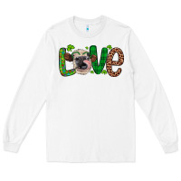 White Western St. Patrick's Day Love Cow Long Sleeve Tee - Artiststas