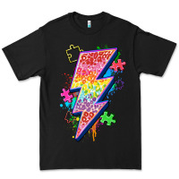 Black lightning bolt autism Premium Tee - Zillion Design Studio