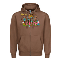 Chestnut he is risen Zipper Hoodie - MaliasSmallBusiness