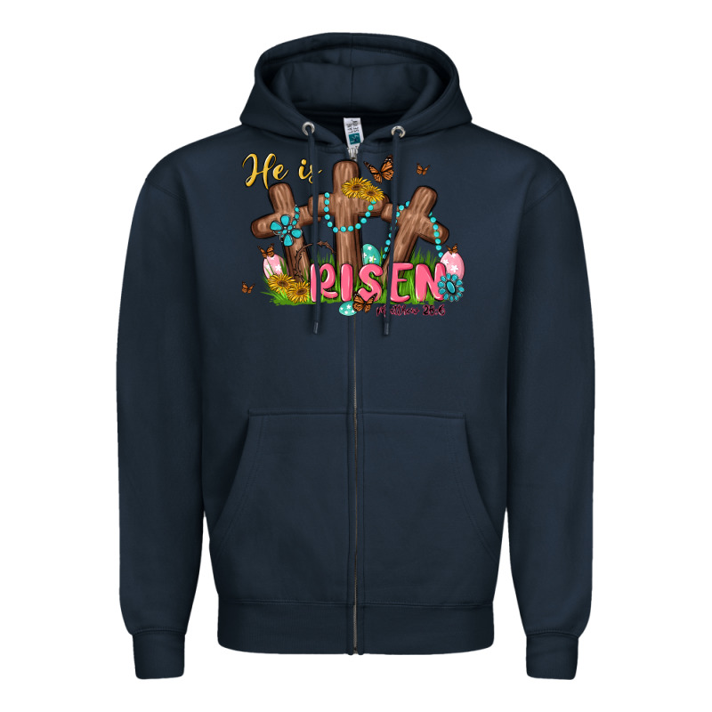 He Is Risen Zipper Hoodie by MaliasSmallBusiness | Teevron