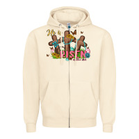 Sandshell he is risen Zipper Hoodie - MaliasSmallBusiness
