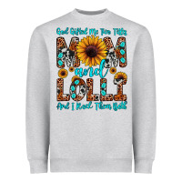 God Gifted Me Two Titles Mom And Lolli  And I Rock Heavyweight Sweatshirt | Teevron