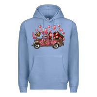 Colony Blue love truck with roses and leopard Premium Hoodie - RanaPortraitStore