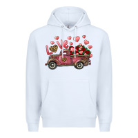 White love truck with roses and leopard Premium Hoodie - RanaPortraitStore