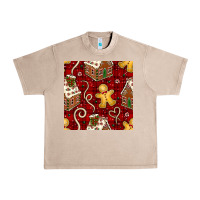 French Oak christmas gingerbread cookie house seamless pattern Urban Heavy Tee - BundleAndBundleShop