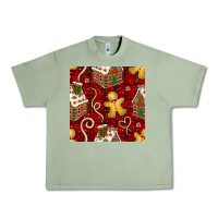 Oil Green christmas gingerbread cookie house seamless pattern Urban Heavy Tee - BundleAndBundleShop