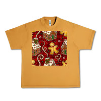 Peanut Butter christmas gingerbread cookie house seamless pattern Urban Heavy Tee - BundleAndBundleShop
